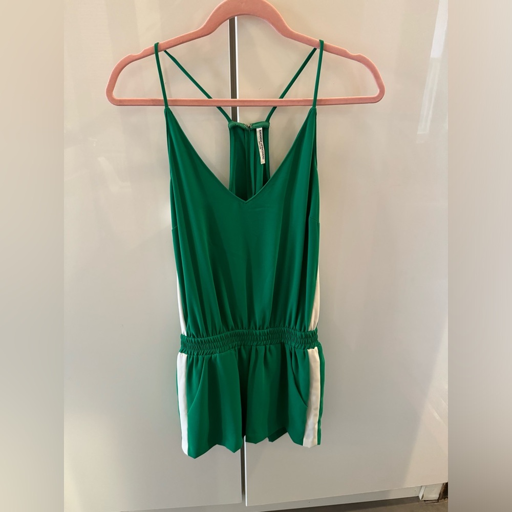 Amanda uprichard track romper in green